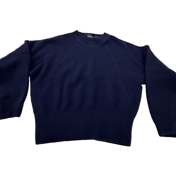 Structure Women's Lambswool Crewneck Sweater; Navy Blue; Size Med. - Picture 5 of 7